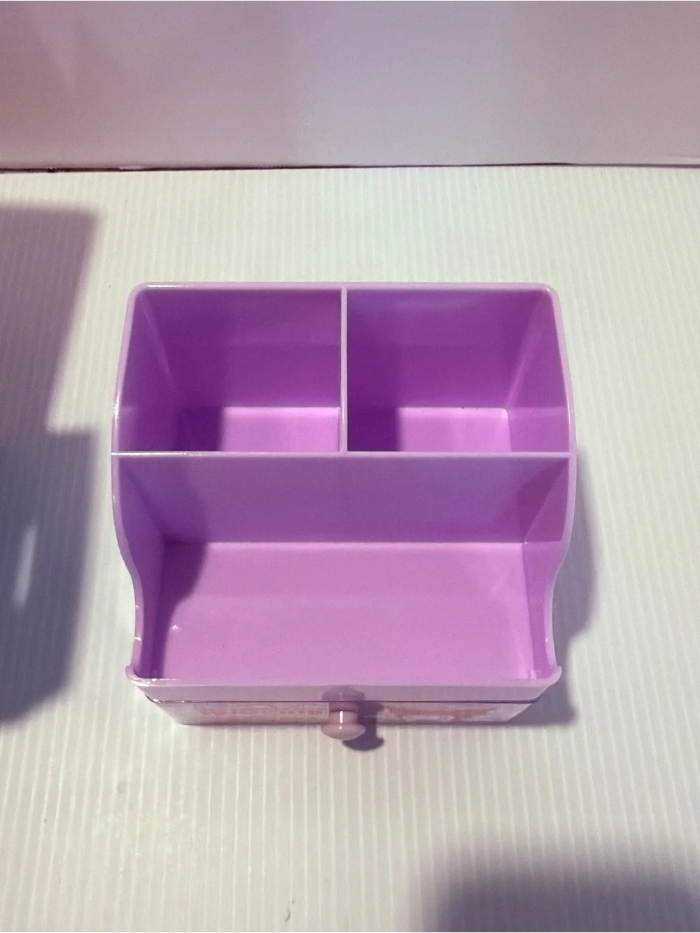 Sanrio Kuromi Desk Organizer Mini Drawer Makeup Brush Pen Holder Purple Kawaii
